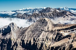 意大利,山,冬天