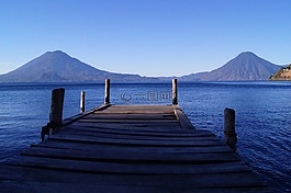 湖,塢站,火山