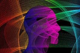 頭,粒子,男子