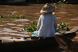 湄公河,水上市場,越南