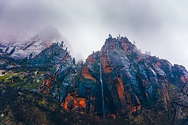 錫安國(guó)家公園,猶他州,山