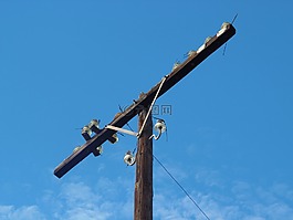 高電壓線,天空,藍(lán)色