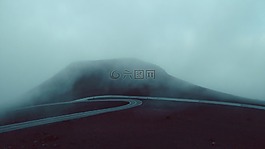 山,高原,霧