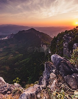 山,高原,云