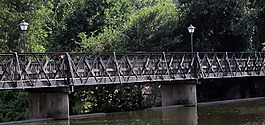 行人天橋,河,橋