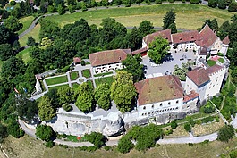 瑞士,城堡 lenzburg,建筑物
