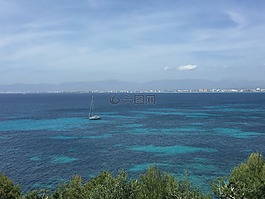 馬洛卡,海,藍色