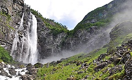 瀑布,挪威,懦弱fossen