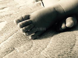 兒童,手指,腳
