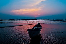海洋,海洋日落,海灘
