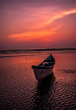 海洋,海洋日落,海灘