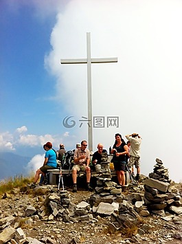 交叉,山,遠(yuǎn)足