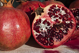 石榴,紅色,水果