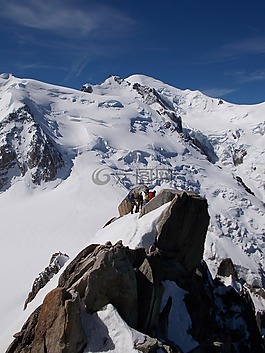 山,攀登,登山