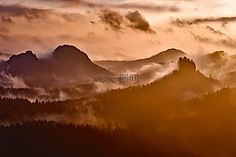 德國(guó),阿爾卑斯山,日出