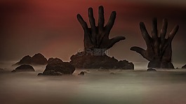 巖,沖浪,海