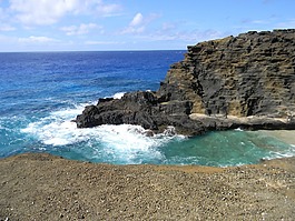 夏威夷,海灘,火山