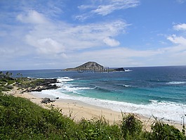 夏威夷,海灘,火山