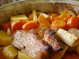 豬肉,餐,胡蘿卜