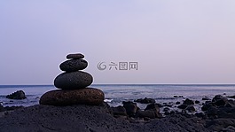 平衡,海,冥想