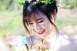 新娘,臉,婚禮