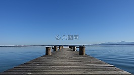 碼頭,基姆湖,水