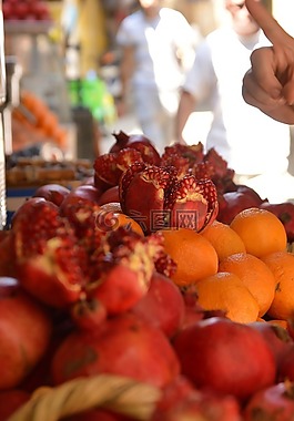 石榴,市場,食品