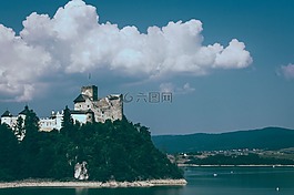 云,天空,海