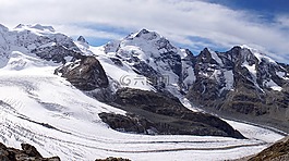 全景,山,高山