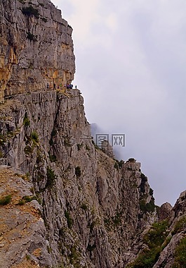径,峡谷,岩