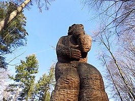 雕像,木材,雕塑