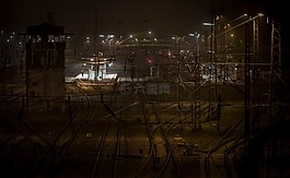 火車,火車站,夜