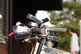 盯着轮,自行车,户外