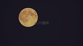 月亮,滿月,橘黃色的月亮