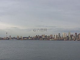市中心,查看,城市