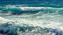 巖質海岸,波,海