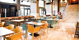 餐廳,放松,夏季