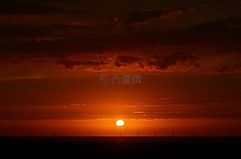 borkum,日落,余輝