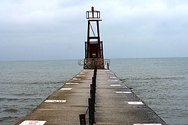 密歇根湖,水,碼頭
