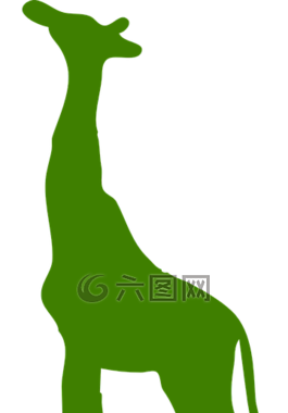 長頸鹿,側(cè)影,綠色