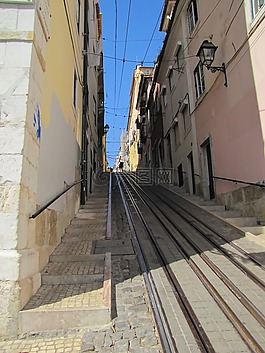 纜車,里斯本,街