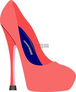 高跟鞋,粉紅色,藍(lán)色