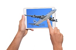 平板電腦,3d,飛機