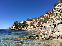 海,懸崖,船屋