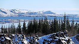 湖,山,tingvellir國(guó)家公園