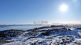 湖,山,tingvellir國(guó)家公園