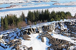 湖,山,tingvellir國(guó)家公園