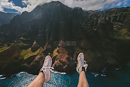 山,高原,云