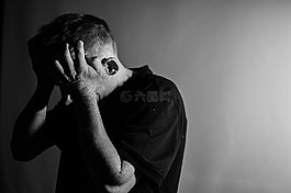 抑郁症,男子,愤怒