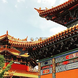云南,建筑,寺庙
